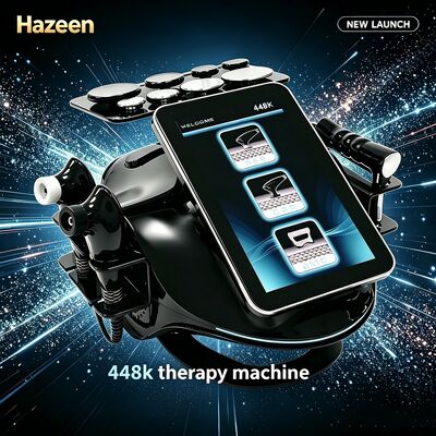 Dispositivo de terapia Hazeen Tecar de 448 kHz para fisioterapia y reducción de celulitis, frecuencia de 448 kHz, alta potencia de 500 W.