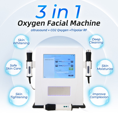 3 In 1 Oksijen Yüz Makinesi U Rf Co2 Bubble Oksijenasyon Cilt Sıkıştırma 3 In 1 Oksijen Jet Yüz Makinesi