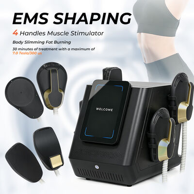 EMSlim Neo RF Makinesi 3000W çıkış gücüyle Kas heykelli ve Emsculpting teknolojisini kullanarak vücut zayıflatma için 4 el parçası
