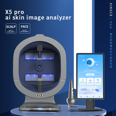 X5 Pro AI Cilt Tarayıcı 21 İnç Çok Spektrumlu Yüz Salonu Test Cihazı